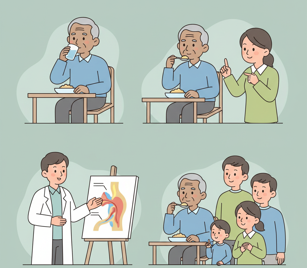 Dysphagia (निगलने में कठिनाई) in Hindi: Symptoms, Safe Eating Tips, and When to Consult